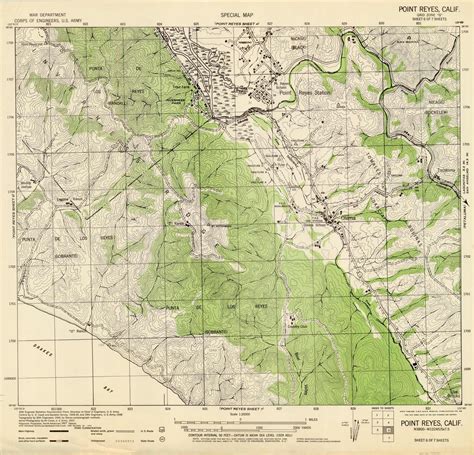 Point Reyes Station, California by Army Map Service: (1942) | Art Source International Inc.