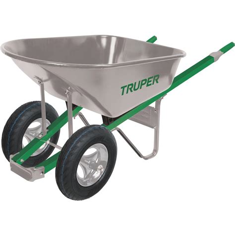 Truper Tru Tough Landscaper Dual Wheel Steel Wheelbarrow - MacDonald ...