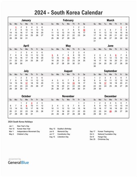 Korean Lunar Calendar 2024 - Free Printable 2024 Calendar With Holidays Pdf