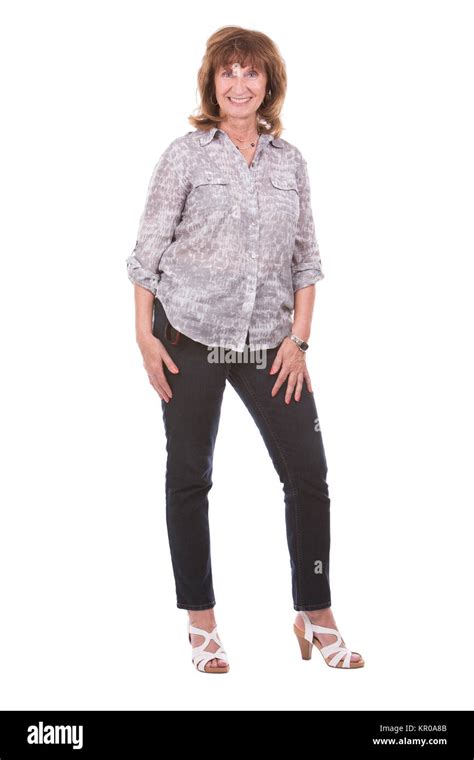 middle aged casual woman Stock Photo - Alamy