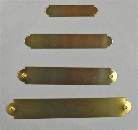 Nameplates, Plaques, Gold Brass, Decorative Ends, 6 Sizes, Free Engraving - Etsy | Name plate ...