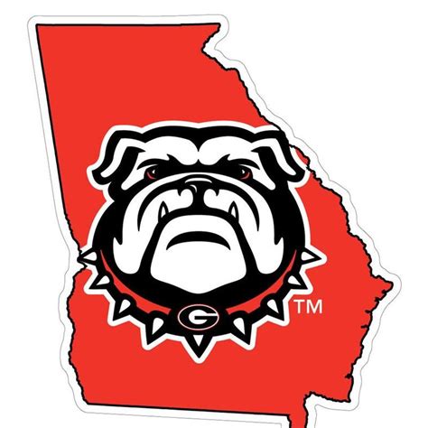 UGA Georgia Bulldogs State With Logo Decal New Bulldog Clipart ...