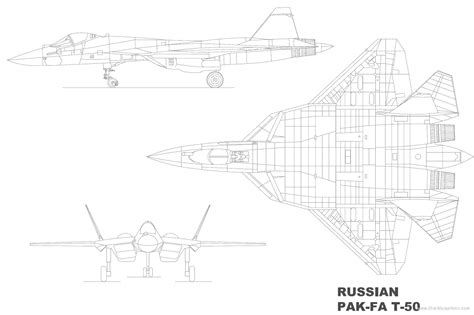 Sukhoi Su 57 Blueprint