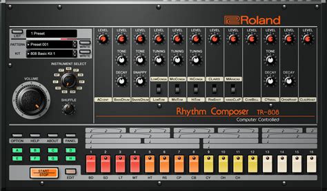 TR-808 by Roland - Drum Machine Plugin VST VST3 Audio Unit AAX