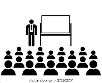 Businessman Giving Presentation Stickman Standing Next Stock Vector (Royalty Free) 272202734 ...