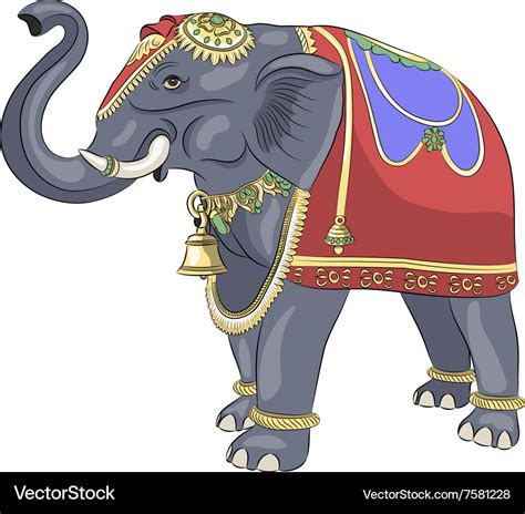 Decorated indian elephant Royalty Free Vector Image