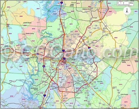 Charlotte, NC Zip Codes - Mecklenburg County, NC Zip Code Map