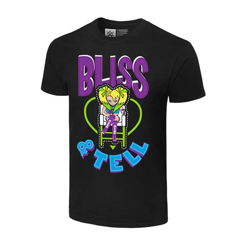 Official WWE Authentic Alexa Bliss "Bliss & Tell" T-Shirt Black Small ...