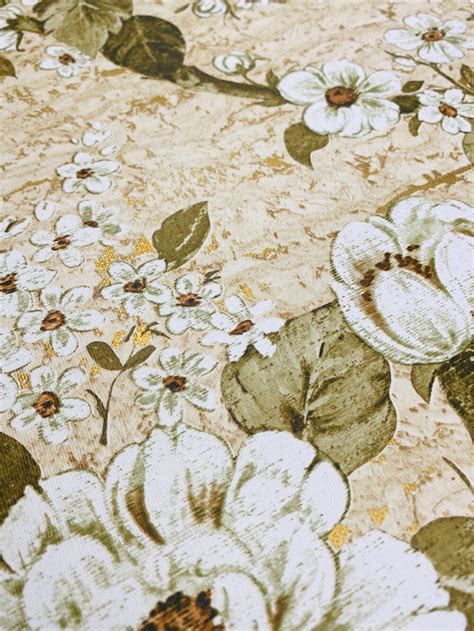 Vintage Green Floral Wallpaper On… | Vintage Wallpapers - Online Shop