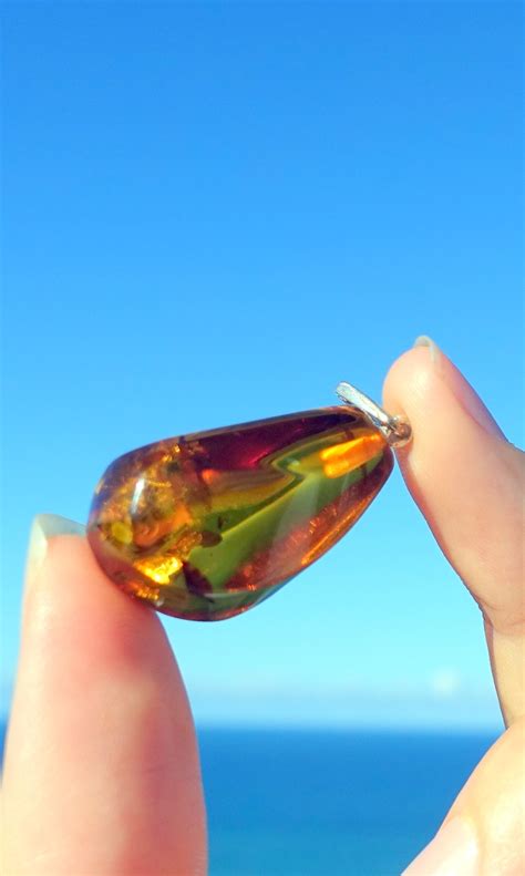 Baltic Amber Pendant Necklace, Polished Honey Natural Amber Pendant | Amber Jewelry| Baltic ...