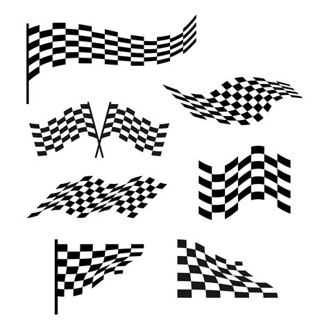 set of racing flag logo design 26329492 Vector Art at Vecteezy