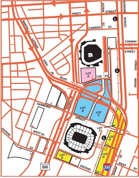 Orioles Parking Lot Map - Alecia Lorianna