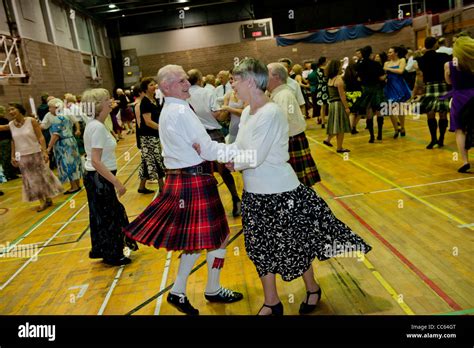 Traditional Scottish Country Dancing display with hundreds of dancers ...