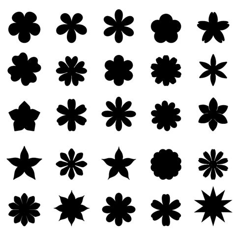 25 free flower shapes SVG - Craft with Cartwright