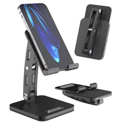 Zaw Foldable Phone Stand (matte Black), 180° Adjustable Acrylic Cell ...