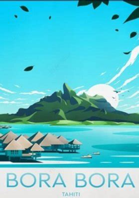 Affiche Vintage Bora Bora en livraison gratuite | Économisez 30% sur votre commande