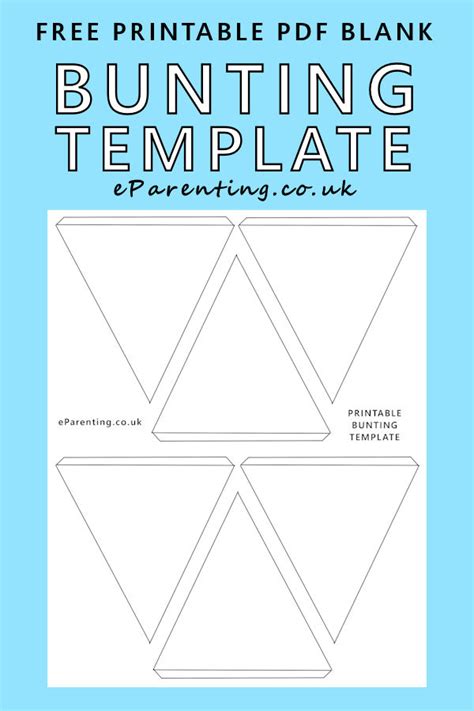 Blank Bunting Template Printable PDF