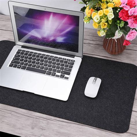 FAGINEY Felts Pad,68x33cm Felts Table Mouse Pad Office Desk Laptop Mat Anti-static Computer PC ...