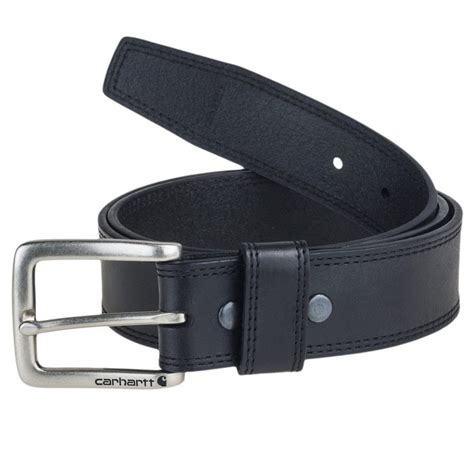 Carhartt Belts: Men's A0005503001 Black Leather Hamilton Belt