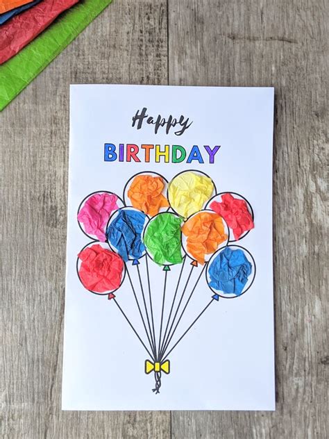 Simple Birthday Card for Kids to Make- free printable - Raise Curious Kids