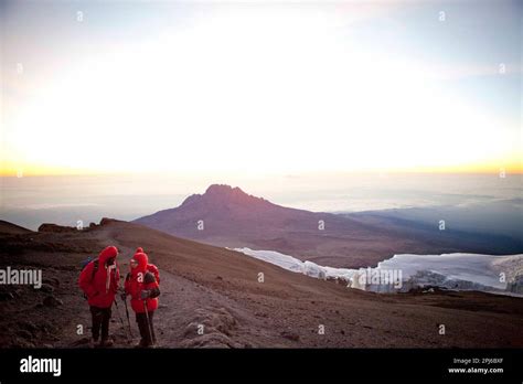 Mount Kilimanjaro summit at sunrise, Tanzania Stock Photo - Alamy