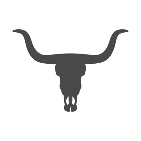 Steer Head Skull Silhouette Illustrations, Royalty-Free Vector Graphics & Clip Art - iStock