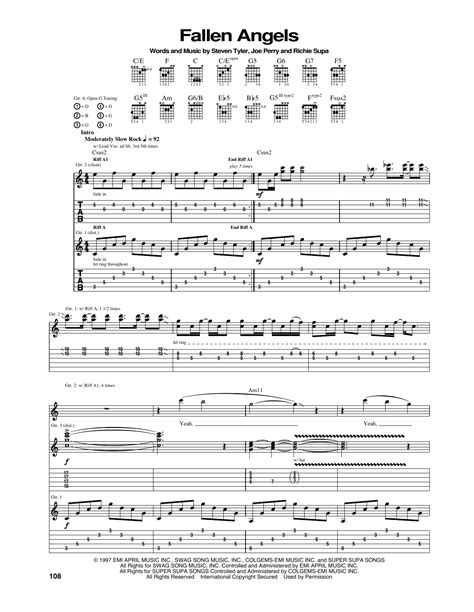 Fallen Angels by Aerosmith - Guitar Tab - Guitar Instructor