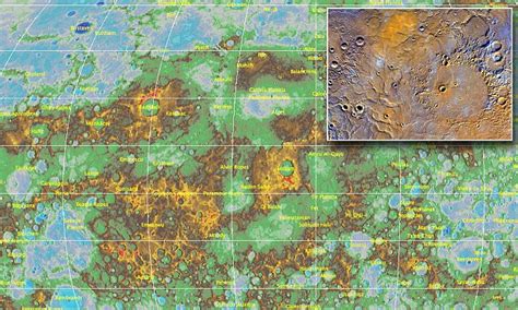 Mercury topographic model reveals its craters and volcanoes in unprecedented detail | Daily Mail ...