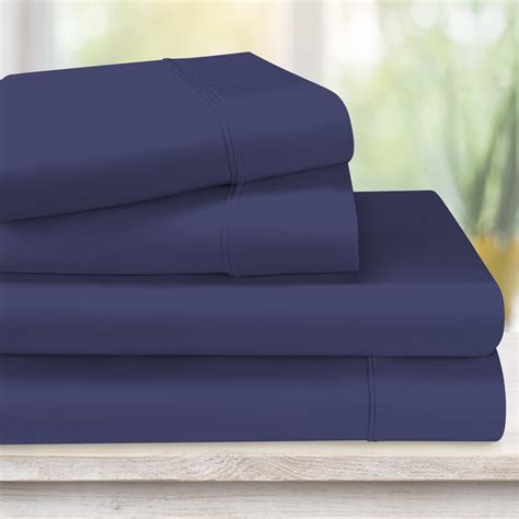 1200 Thread Count Egyptian Cotton Bedding Sheets & Pillowcases, 4-Piece ...