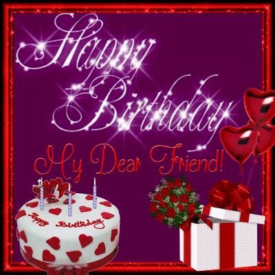 Happy Birthday My Dear Friend-Glitter