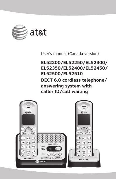 At&t Cordless Phone With Answering Machine Manual