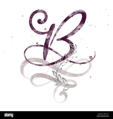 Letter B In Calligraphy