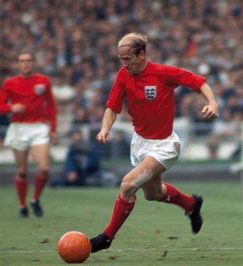 Bobby Charlton of England in action at the 1966 World Cup Final. Retro ...