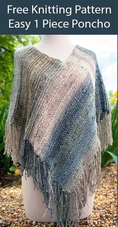 Free Knitting Poncho Pattern Muhly Grass Poncho Easy 1 Piece | Poncho knitting patterns, Easy ...