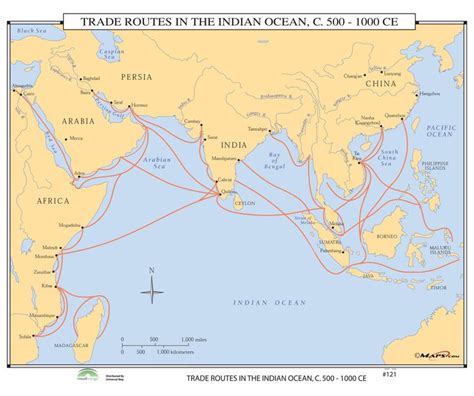 Map of Indian Ocean Trade Routes | Wall maps, History wall, Indian ocean