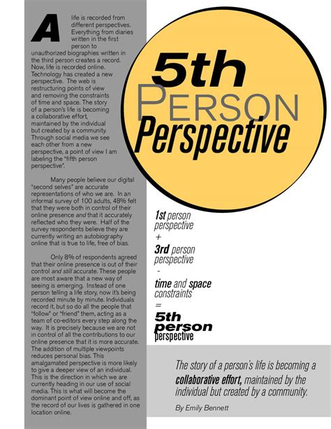 5th Person Perspective by Emily Bennett - Issuu