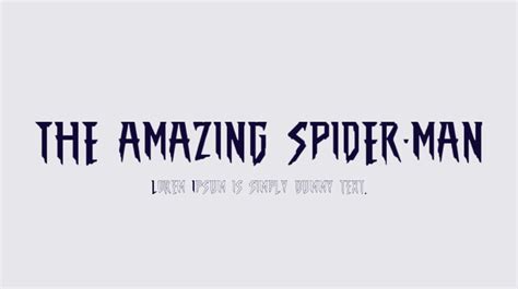 THE AMAZING SPIDER-MAN Font : Download Free for Desktop & Webfont