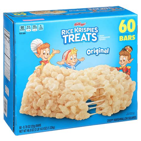 Kellogg's Rice Krispies Treats, 0.78 oz, 60-count - Walmart.com