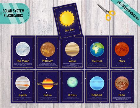 Solar System Flash Cards Printable