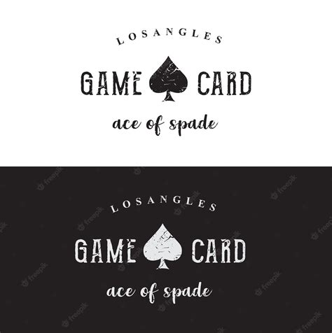 Premium Vector | Ace of spades logo grunge hipster retro