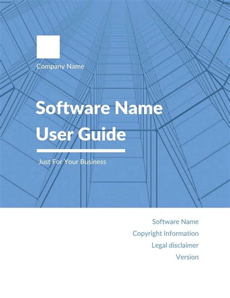 Software User Guide Template Word