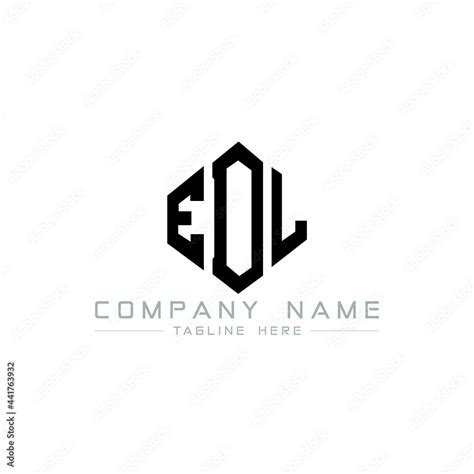 EDL letter logo design with polygon shape. EDL polygon logo monogram ...