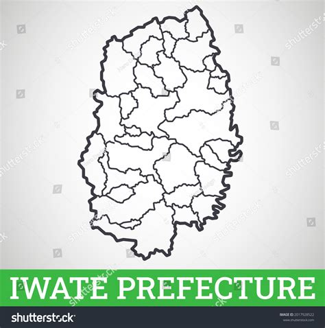 Simple Outline Map Iwate Prefecture Japan Stock Vector (Royalty Free) 2017928522 | Shutterstock