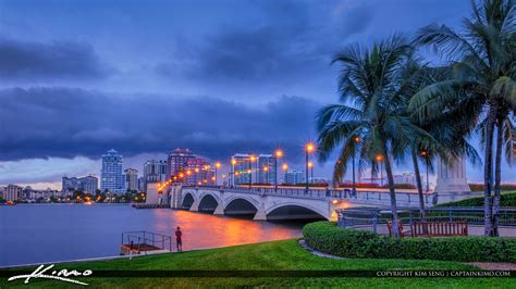 West Palm Beach Skyline Gloomy Clouds Over City | HDR Photography by ...