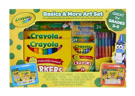 Crayola Basics and More Art Set - Walmart.com | Crayola art set, Art ...