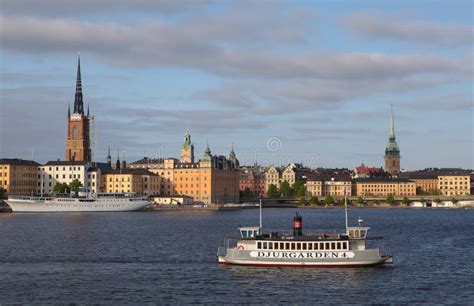 Stockholm, Sweden - May 29, 2016: Djurgarden Ferry Transporting Passengers. the Ferry Goes ...