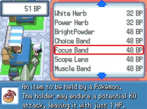 Pokémon Platinum Focus Bands: Locations + Uses - Guide Strats