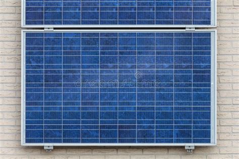 Solar Panels on a Vertical Wall Stock Image - Image of blue, panel: 26359849