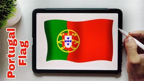 How to draw Portugal Flag In Procreate | Procreate Tips - YouTube