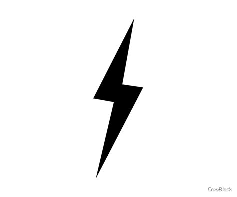 "Lightning Bolt 3 - Minimal black and white digital art" by CreoBlack ...